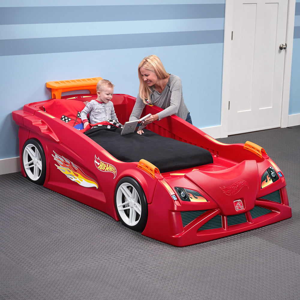 Cama Auto Carreras HotWheels® Roja
