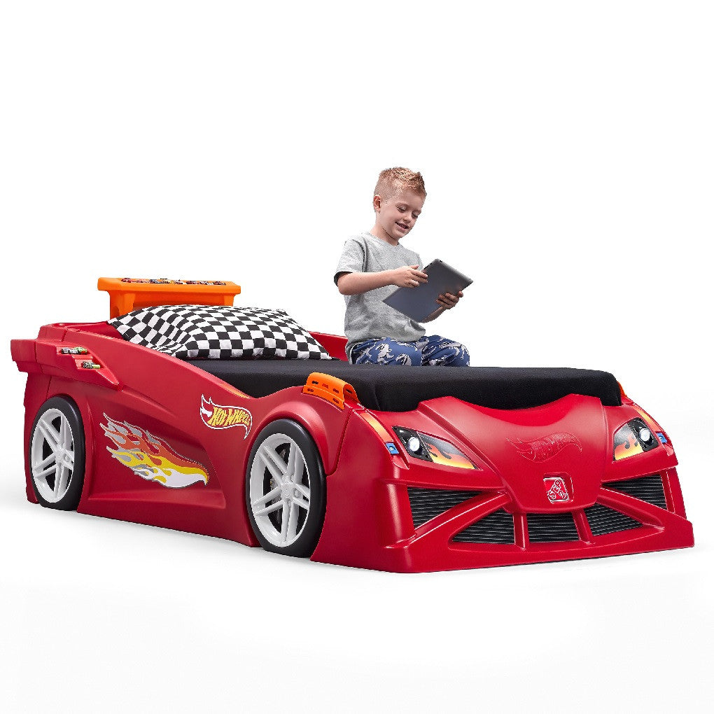 Cama Auto Carreras HotWheels® Roja